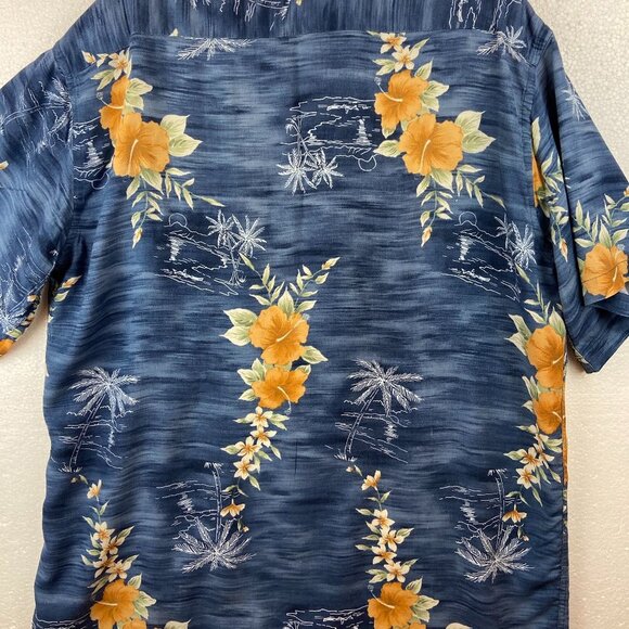 Van Heusen Hawaiian Shirt 100% Rayon SzL - Picture 4 of 5